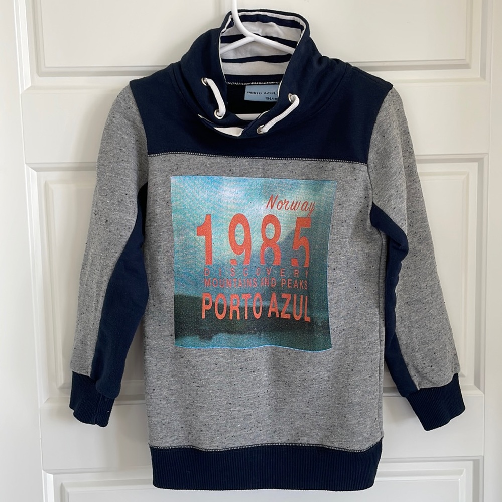 Porto Azul Boys Cowl Neck Sweatshirt 104/110 5T